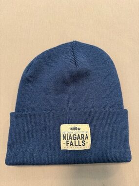 Niagara Falls Canada Knit Beanie Toque Navy Blue One Size